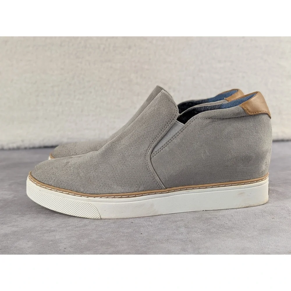 Dr. Scholls Womens Abbott Wedge Sneaker Grey Slip On Shoes 8M S345